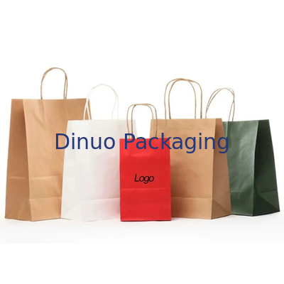 Mua sắm tái chế Thẻ giấy Kraft màu nâu tay phẳng Bao bì thực phẩm Thẻ đồ ăn