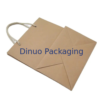 Thùng đóng gói giấy Kraft Thùng đóng gói giấy Kraft Gift Crafts Mua sắm Thùng phân hủy sinh học với tay cầm xoắn