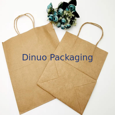 Thùng đóng gói giấy Kraft Thùng đóng gói giấy Kraft Gift Crafts Mua sắm Thùng phân hủy sinh học với tay cầm xoắn
