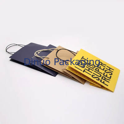 Thùng đóng gói giấy Kraft Thùng đóng gói giấy Kraft Gift Crafts Mua sắm Thùng phân hủy sinh học với tay cầm xoắn