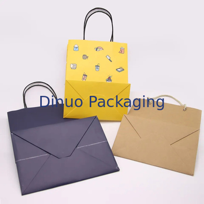 Thùng đóng gói giấy Kraft Thùng đóng gói giấy Kraft Gift Crafts Mua sắm Thùng phân hủy sinh học với tay cầm xoắn