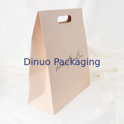 Bao bì quần áo tay cầm cắt đứt mua sắm túi giấy kraft túi quà màu vàng tùy chỉnh