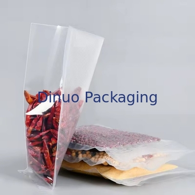 Vacuum Embossed đóng kín túi lưu trữ nhựa Ba mặt đóng kín túi chân không thực phẩm kết cấu túi chân không