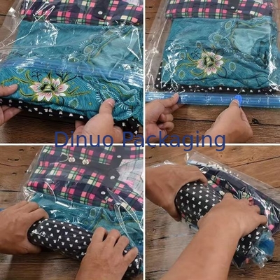 Túi lưu trữ chân không du lịch tùy chỉnh túi nhựa đóng gói tay cuộn túi chân không với khóa khóa cho hành lý