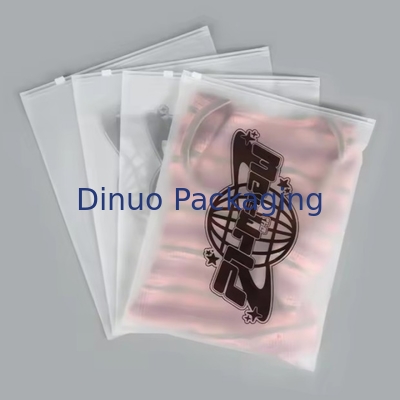 Thùng đóng gói Zipper Frosted Custom Cpe Plastic Clear Zip Bag Thùng nhựa có thể đóng lại cho quần áo