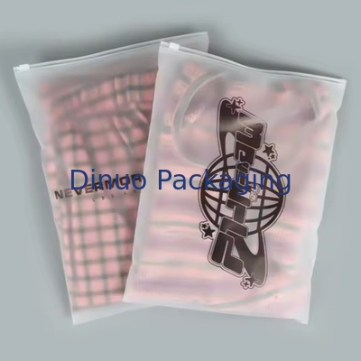 Thùng đóng gói Zipper Frosted Custom Cpe Plastic Clear Zip Bag Thùng nhựa có thể đóng lại cho quần áo