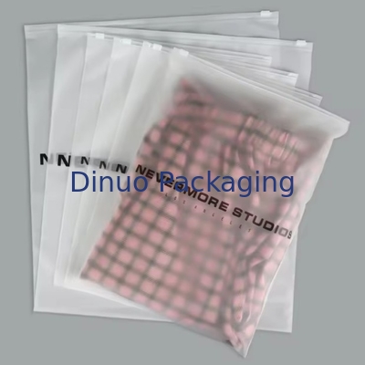 Thùng đóng gói Zipper Frosted Custom Cpe Plastic Clear Zip Bag Thùng nhựa có thể đóng lại cho quần áo