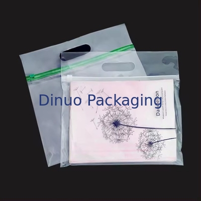 In tùy chỉnh túi nhựa ziplock có thể khóa lại thân thiện với môi trường với tay cầm