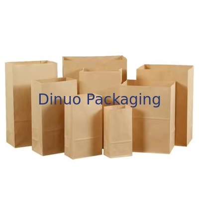 Cửa sổ giấy Kraft màu nâu dùng một lần cho bánh mì, bánh sandwich đáy phẳng
