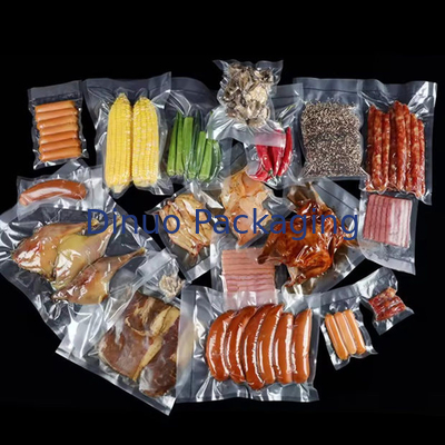 Các kích cỡ khác nhau túi chân không nylon Độ dày 0.06-0.12mm vật liệu nylon / PE