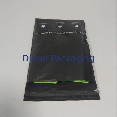 Bao bì thư poly chống nước mắt tái chế màu đen cho vận chuyển cảng tải
