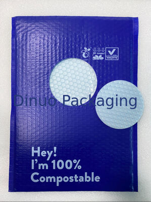 Sức mạnh cú sốc 2.8 túi thư bơm bọc màu xanh cho các dịch vụ giao hàng an toàn