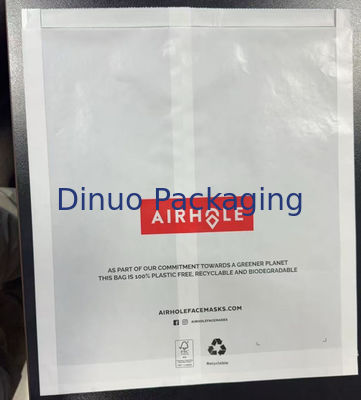 100% Biodegradable Side Gusset túi giấy tùy chỉnh với logo cho quần áo