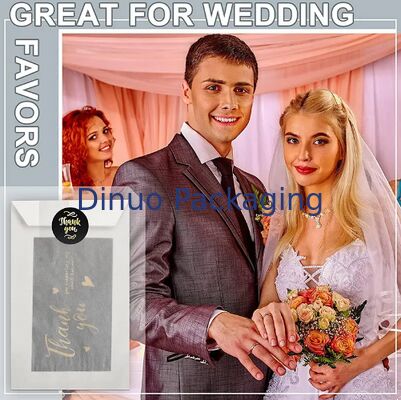 Các túi giấy thủy tinh chất lượng thực phẩm Chất chống mỡ Thẻ xuyên suốt dùng một lần cho đồ ăn nhẹ bánh quy nhỏ