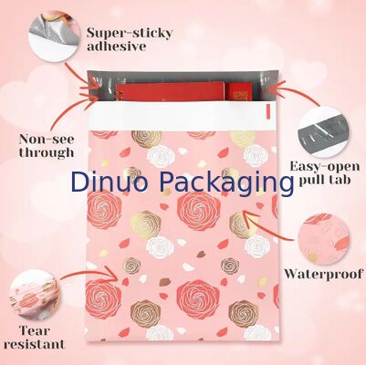 Túi gửi thư Poly Mailers hoa văn Valentine tùy chỉnh Túi gửi thư chống thấm nước để đóng gói