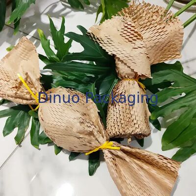 Môi trường thân thiện Biodegradable Kraft Honeycomb sleeve cho hoa quà bao bì bao bì