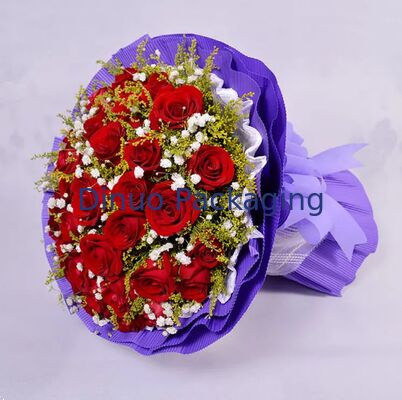 Màu sắc đa dạng Nhà bán hoa giấy sọc Cuộn giấy sọc mềm giấy thủ công để bọc hoa Bao bì quà tặng