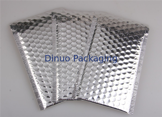 Nhôm lá kim loại bong bóng Mailers Bạc màu tự niêm phong cho bao bì bưu chính