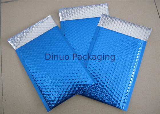 Tùy chỉnh in bong bóng kim loại phong bì thư màu xanh lam cho vận chuyển