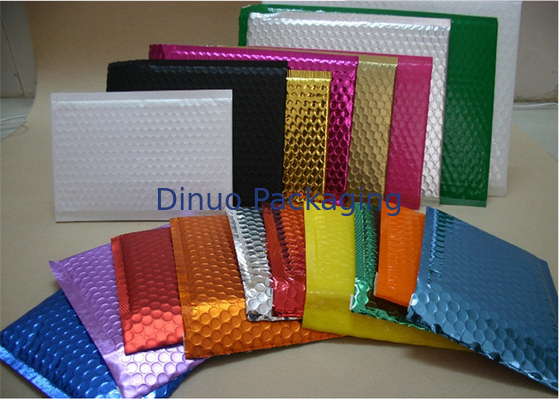 Nhiều lớp phong bì bong bóng kim loại đầy màu sắc tự niêm phong cho ngành công nghiệp giao hàng