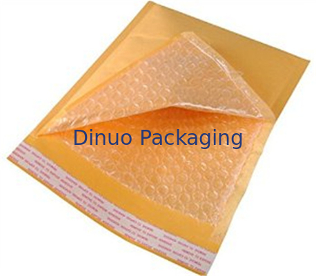 Hộp thư bong bóng giấy kraft màu vàng nhẹ, phong bì bong bóng kraft