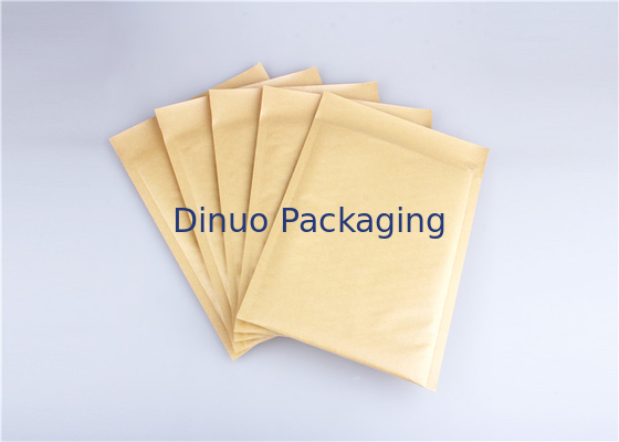 Nhẹ chống dầu Brown 6x10 Kraft Bubble Mailers màng opp bên ngoài dễ rách