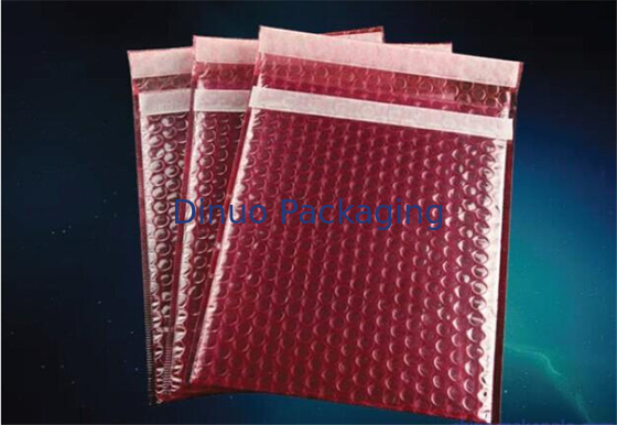 Đa chức năng Poly Bubble Mailers Màu đỏ 7.25 "X12" # 1 Kích thước phân hủy sinh học