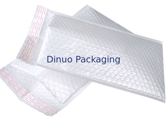 Phong bì bong bóng trắng Poly Bubble Mailers Tự niêm phong cho sách / DVD / Quà tặng