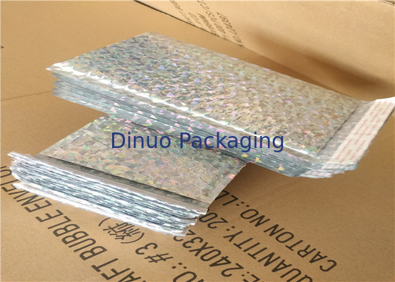 Bạc Glamour Hologpson Bubble Mailers Padded Envelopes Chống sốc