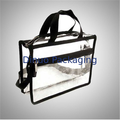 Túi nhựa PVC trong suốt có thể tái chế / Túi lưu trữ du lịch có tay cầm