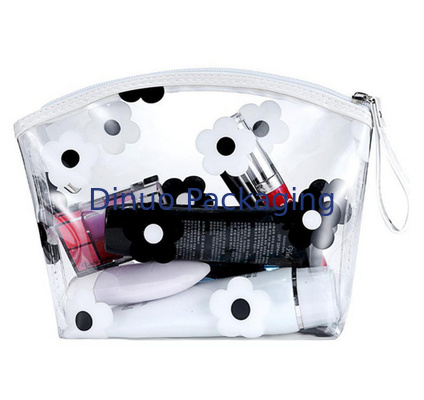 PVC có thể tái chế Túi bao bì có thể khóa lại với Zipper Beauty Kho lưu trữ mỹ phẩm