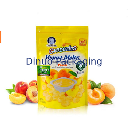 Khóa có thể khóa lại In túi đứng lên, túi nhựa bao bì thực phẩm
