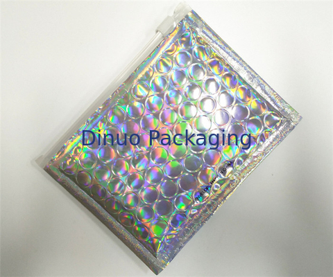 Tùy chỉnh bong bóng thư ba chiều Màu sáng bóng với Ziplock đóng cửa có thể tái chế