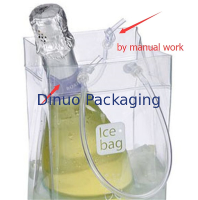 Túi nhựa PVC không độc hại, bao bì đựng rượu Ice Cube có tay cầm