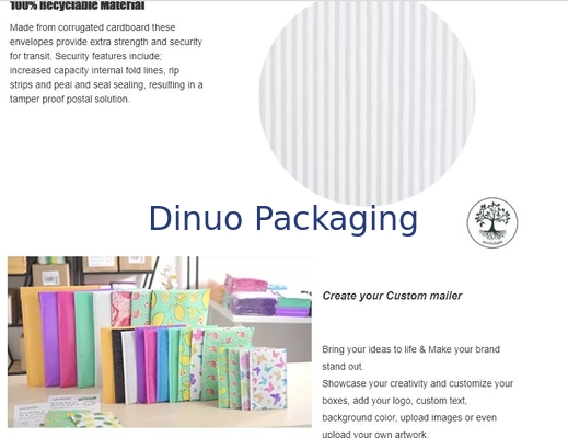 100% tái chế tùy chỉnh in ấn phong bì bong bóng kraft / túi giấy tổ ong