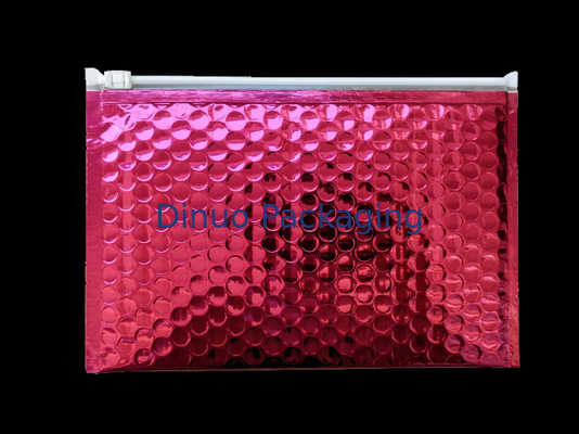 Túi đa chức năng Zipper Bubble Túi tùy chỉnh A5 Pink Metalized Film Hologpson Padded Mailing Envelopes