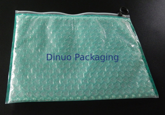 Mạnh mẽ rõ ràng nhựa Zipper Zipper túi bong bóng với in bằng đồng