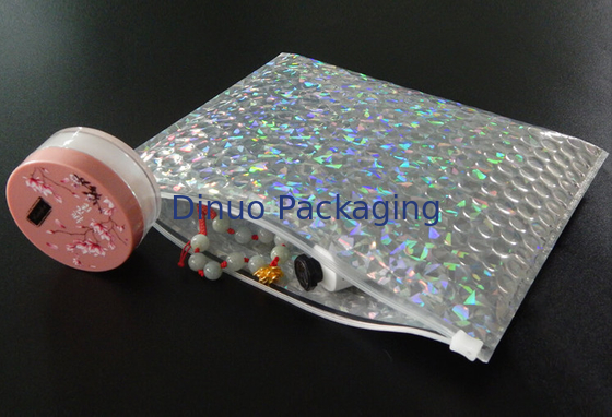 Shockproof Laser Film Zipper Túi bong bóng cho trang sức / Mỹ phẩm SGS