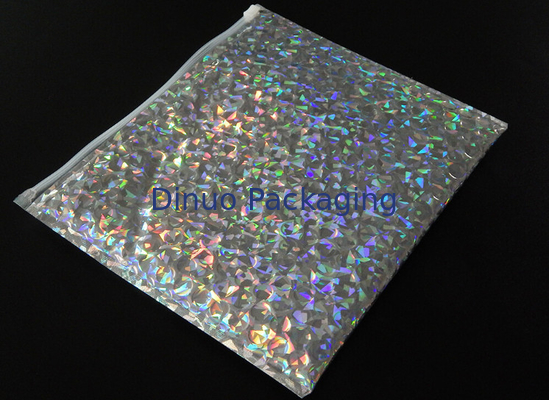 220x160mm Thư quảng cáo bong bóng ba chiều sáng bóng có khóa kéo Túi mỹ phẩm bong bóng Jiffy