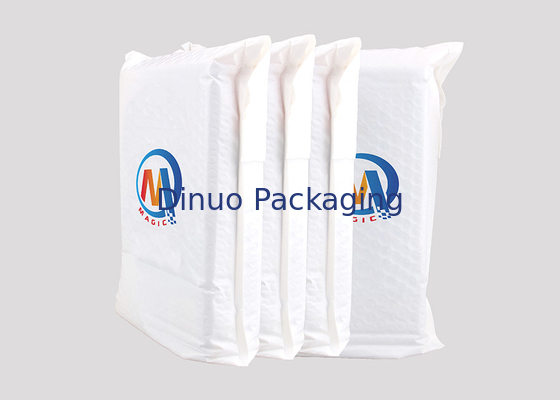White Padded Bubble Poly Mailer Phong bì để mua sắm trực tuyến / chuyển phát nhanh