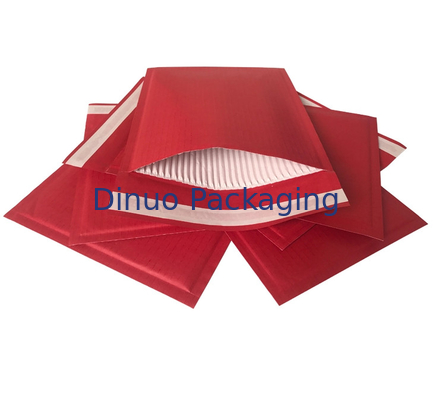 Tùy chỉnh màu đỏ tự niêm phong giấy Mailers Bao bì đệm phong bì