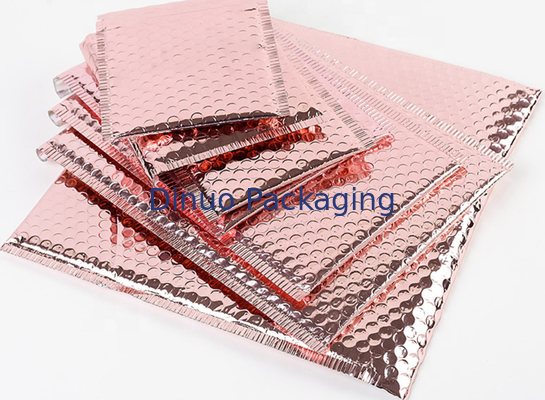 6 x 10 Phong bì có đệm in tùy chỉnh Túi bong bóng gửi thư Giấy bạc kim loại lấp lánh