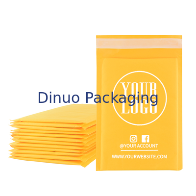 Bưu phẩm bong bóng giấy kraft nhẹ kết hợp vật liệu bên trong bằng polyetylen mật độ thấp và biểu tượng tùy chỉnh cho bao bì